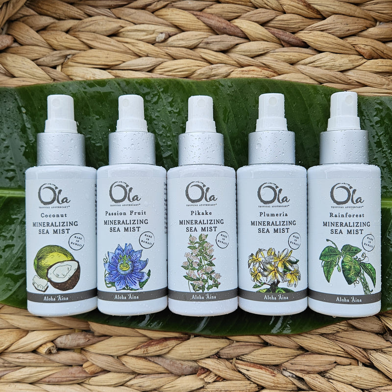 Ocean Mist, Hydrating, Mineralizing, Sea Minerals, Aloe Vera, Refreshing, Hair, Good for all skin types, Replenishing, Vegan
Organic, Gentle, Pure, Paraben Free, Clean Beauty, Renewing, Natural beauty, Nourishing, Healthy, Island, Tropical, Lifestyle, Rejuvenating, High in Antioxidants, Eco-friendly, Farm to Skin, Handmade, Artisan Crafted, Sustainable, Biodegradable, Small Batch, Plant Based, Hawaiian, Cruelty Free, All Natural, Mindful, Conscious, Botanical. Ethically Sourced, Locally Made Skin Care